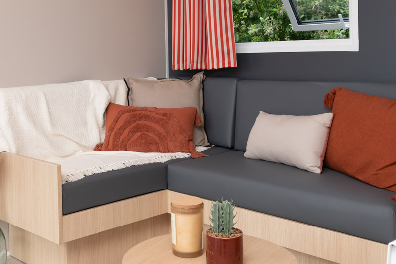 Interior upholstery for mobile homes and bungalows