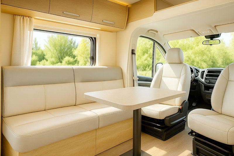 Motorhome and caravan interior upholstery